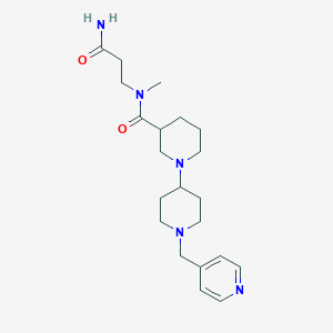 molecular formula C21H33N5O2 B5482481 N-(3-amino-3-oxopropyl)-N-methyl-1'-(pyridin-4-ylmethyl)-1,4'-bipiperidine-3-carboxamide 