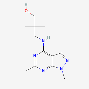 3-[(1,6-dimethyl-1H-pyrazolo[3,4-d]pyrimidin-4-yl)amino]-2,2-dimethyl-1-propanol