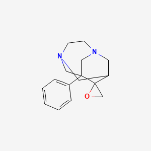 molecular formula C16H20N2O B5482504 1-phenylspiro[3,6-diazatricyclo[4.3.1.1~3,8~]undecane-9,2'-oxirane] 