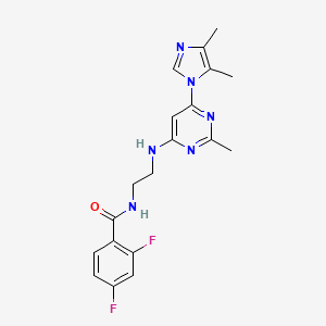 N-(2-{[6-(4,5-dimethyl-1H-imidazol-1-yl)-2-methyl-4-pyrimidinyl]amino}ethyl)-2,4-difluorobenzamide