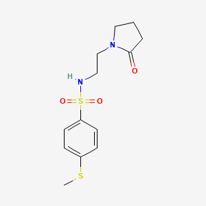 molecular formula C13H18N2O3S2 B5482517 4-(methylthio)-N-[2-(2-oxo-1-pyrrolidinyl)ethyl]benzenesulfonamide 