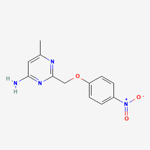 molecular formula C12H12N4O3 B5482525 6-methyl-2-[(4-nitrophenoxy)methyl]-4-pyrimidinamine 