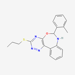 6-(2-methylphenyl)-3-(propylthio)-6,7-dihydro[1,2,4]triazino[5,6-d][3,1]benzoxazepine