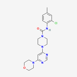 molecular formula C20H25ClN6O2 B5482534 N-(2-chloro-4-methylphenyl)-4-[6-(4-morpholinyl)-4-pyrimidinyl]-1-piperazinecarboxamide 