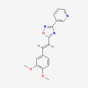 3-{5-[2-(3,4-dimethoxyphenyl)vinyl]-1,2,4-oxadiazol-3-yl}pyridine