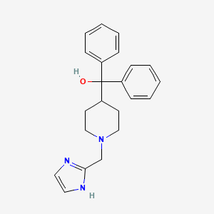 molecular formula C22H25N3O B5482544 [1-(1H-imidazol-2-ylmethyl)-4-piperidinyl](diphenyl)methanol 