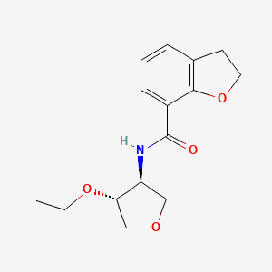 molecular formula C15H19NO4 B5482547 N-[(3S*,4R*)-4-ethoxytetrahydrofuran-3-yl]-2,3-dihydro-1-benzofuran-7-carboxamide 