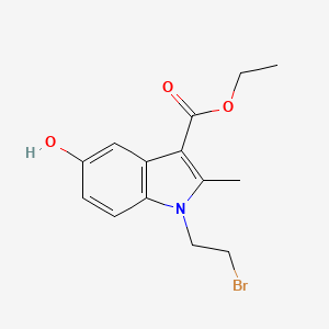 molecular formula C14H16BrNO3 B5482549 ethyl 1-(2-bromoethyl)-5-hydroxy-2-methyl-1H-indole-3-carboxylate 