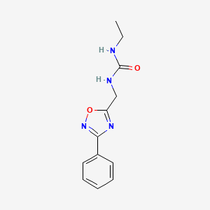 molecular formula C12H14N4O2 B5482564 N-ethyl-N'-[(3-phenyl-1,2,4-oxadiazol-5-yl)methyl]urea 
