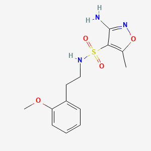 molecular formula C13H17N3O4S B5482565 3-amino-N-[2-(2-methoxyphenyl)ethyl]-5-methyl-4-isoxazolesulfonamide 