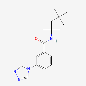 molecular formula C17H24N4O B5482573 N-(1,1,3,3-tetramethylbutyl)-3-(4H-1,2,4-triazol-4-yl)benzamide 