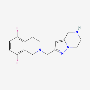 molecular formula C16H18F2N4 B5482580 5,8-difluoro-2-(4,5,6,7-tetrahydropyrazolo[1,5-a]pyrazin-2-ylmethyl)-1,2,3,4-tetrahydroisoquinoline dihydrochloride 