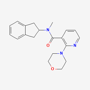 molecular formula C20H23N3O2 B5482581 N-(2,3-dihydro-1H-inden-2-yl)-N-methyl-2-morpholin-4-ylnicotinamide 