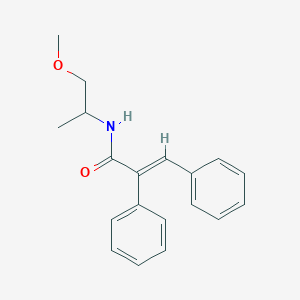 molecular formula C19H21NO2 B5482582 N-(2-methoxy-1-methylethyl)-2,3-diphenylacrylamide 