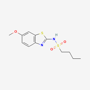 molecular formula C12H16N2O3S2 B5482606 N-(6-methoxy-1,3-benzothiazol-2-yl)-1-butanesulfonamide 