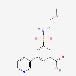 molecular formula C15H16N2O5S B5482620 3-{[(2-methoxyethyl)amino]sulfonyl}-5-pyridin-3-ylbenzoic acid 