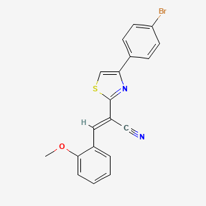 2-[4-(4-bromophenyl)-1,3-thiazol-2-yl]-3-(2-methoxyphenyl)acrylonitrile