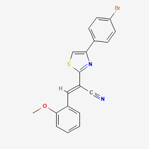 molecular formula C19H13BrN2OS B5482634 2-[4-(4-bromophenyl)-1,3-thiazol-2-yl]-3-(2-methoxyphenyl)acrylonitrile 