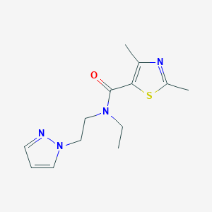 N-ethyl-2,4-dimethyl-N-[2-(1H-pyrazol-1-yl)ethyl]-1,3-thiazole-5-carboxamide
