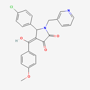 molecular formula C24H19ClN2O4 B5482645 5-(4-chlorophenyl)-3-hydroxy-4-(4-methoxybenzoyl)-1-(3-pyridinylmethyl)-1,5-dihydro-2H-pyrrol-2-one 
