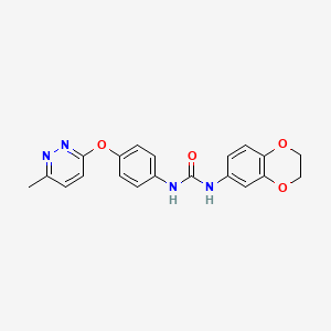 molecular formula C20H18N4O4 B5482651 N-(2,3-dihydro-1,4-benzodioxin-6-yl)-N'-{4-[(6-methyl-3-pyridazinyl)oxy]phenyl}urea 