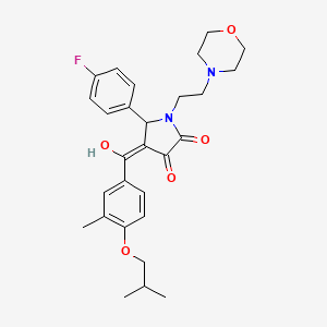 molecular formula C28H33FN2O5 B5482657 5-(4-fluorophenyl)-3-hydroxy-4-(4-isobutoxy-3-methylbenzoyl)-1-[2-(4-morpholinyl)ethyl]-1,5-dihydro-2H-pyrrol-2-one 