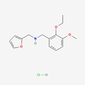 molecular formula C15H20ClNO3 B5482708 (2-ethoxy-3-methoxybenzyl)(2-furylmethyl)amine hydrochloride 