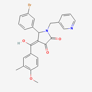 molecular formula C25H21BrN2O4 B5482724 5-(3-bromophenyl)-3-hydroxy-4-(4-methoxy-3-methylbenzoyl)-1-(3-pyridinylmethyl)-1,5-dihydro-2H-pyrrol-2-one 