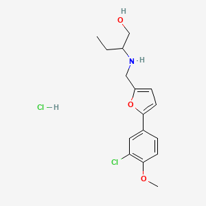 molecular formula C16H21Cl2NO3 B5482732 2-({[5-(3-chloro-4-methoxyphenyl)-2-furyl]methyl}amino)-1-butanol hydrochloride 