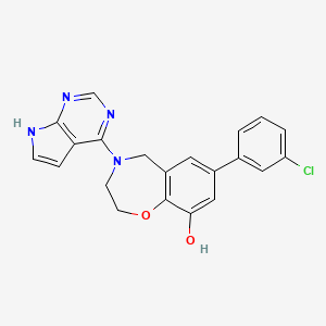 molecular formula C21H17ClN4O2 B5482780 7-(3-chlorophenyl)-4-(7H-pyrrolo[2,3-d]pyrimidin-4-yl)-2,3,4,5-tetrahydro-1,4-benzoxazepin-9-ol 