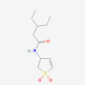 molecular formula C11H19NO3S B5482817 N-(1,1-dioxido-2,3-dihydro-3-thienyl)-3-ethylpentanamide 