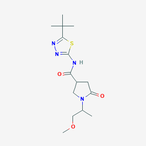 N-(5-tert-butyl-1,3,4-thiadiazol-2-yl)-1-(2-methoxy-1-methylethyl)-5-oxopyrrolidine-3-carboxamide