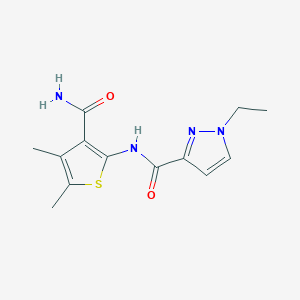 N-[3-(aminocarbonyl)-4,5-dimethyl-2-thienyl]-1-ethyl-1H-pyrazole-3-carboxamide