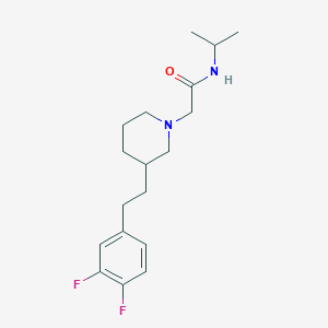 molecular formula C18H26F2N2O B5482858 2-{3-[2-(3,4-difluorophenyl)ethyl]-1-piperidinyl}-N-isopropylacetamide 