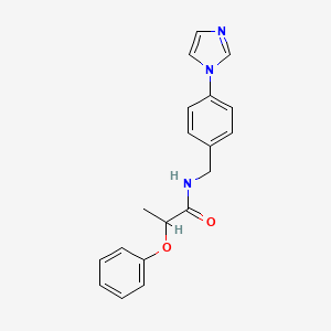 molecular formula C19H19N3O2 B5482884 N-[4-(1H-imidazol-1-yl)benzyl]-2-phenoxypropanamide 