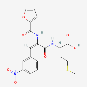 molecular formula C19H19N3O7S B5482906 N-[2-(2-furoylamino)-3-(3-nitrophenyl)acryloyl]methionine 