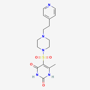 molecular formula C16H21N5O4S B5482920 6-methyl-5-{[4-(2-pyridin-4-ylethyl)piperazin-1-yl]sulfonyl}pyrimidine-2,4(1H,3H)-dione 