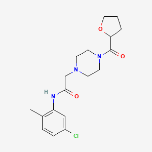 molecular formula C18H24ClN3O3 B5482935 N-(5-chloro-2-methylphenyl)-2-[4-(tetrahydro-2-furanylcarbonyl)-1-piperazinyl]acetamide 