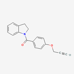 molecular formula C18H15NO2 B5483015 1-[4-(2-propyn-1-yloxy)benzoyl]indoline 