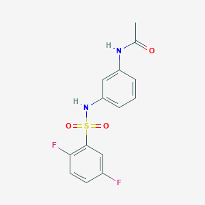 molecular formula C14H12F2N2O3S B5483021 N-(3-{[(2,5-difluorophenyl)sulfonyl]amino}phenyl)acetamide 
