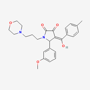 3-hydroxy-5-(3-methoxyphenyl)-4-(4-methylbenzoyl)-1-[3-(4-morpholinyl)propyl]-1,5-dihydro-2H-pyrrol-2-one