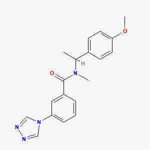 molecular formula C19H20N4O2 B5483038 N-[1-(4-methoxyphenyl)ethyl]-N-methyl-3-(4H-1,2,4-triazol-4-yl)benzamide 
