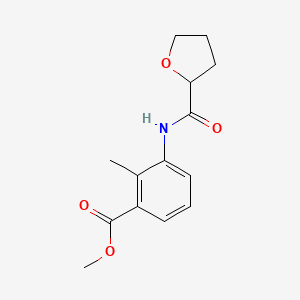 molecular formula C14H17NO4 B5483050 methyl 2-methyl-3-[(tetrahydro-2-furanylcarbonyl)amino]benzoate 