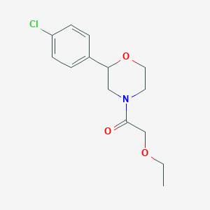 molecular formula C14H18ClNO3 B5483064 2-(4-chlorophenyl)-4-(ethoxyacetyl)morpholine 