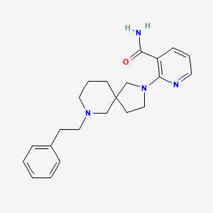 molecular formula C22H28N4O B5483072 2-[7-(2-phenylethyl)-2,7-diazaspiro[4.5]dec-2-yl]nicotinamide 