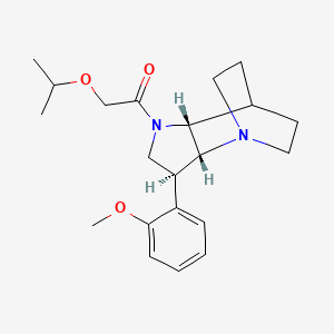 molecular formula C21H30N2O3 B5483075 (2R*,3S*,6R*)-5-(isopropoxyacetyl)-3-(2-methoxyphenyl)-1,5-diazatricyclo[5.2.2.0~2,6~]undecane 