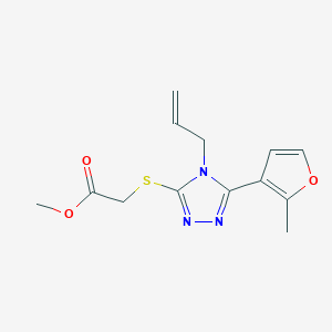 molecular formula C13H15N3O3S B5483089 methyl {[4-allyl-5-(2-methyl-3-furyl)-4H-1,2,4-triazol-3-yl]thio}acetate 