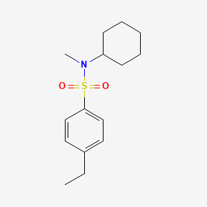 molecular formula C15H23NO2S B5483134 N-cyclohexyl-4-ethyl-N-methylbenzenesulfonamide 