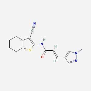 N-(3-cyano-4,5,6,7-tetrahydro-1-benzothien-2-yl)-3-(1-methyl-1H-pyrazol-4-yl)acrylamide