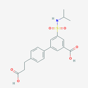 molecular formula C19H21NO6S B5483155 4'-(2-carboxyethyl)-5-[(isopropylamino)sulfonyl]biphenyl-3-carboxylic acid 